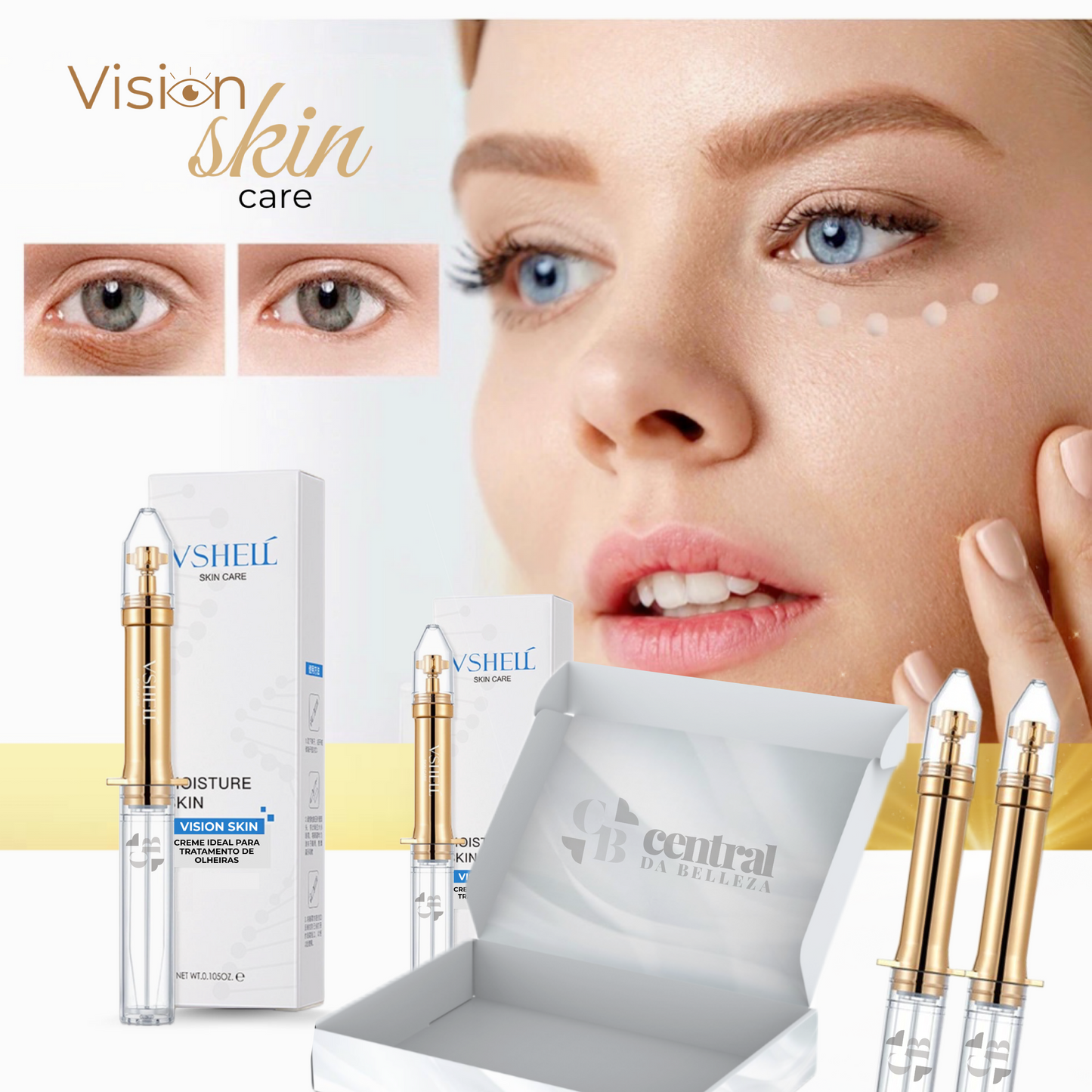 Vision Skin Cream for Dark Circles - 6-in-1 Eye Revitalizer