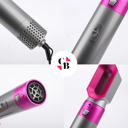 Vibely Hair - 5-in-1 Styling Brush (Dries, Straightens, Curls, Styles, and Waves)