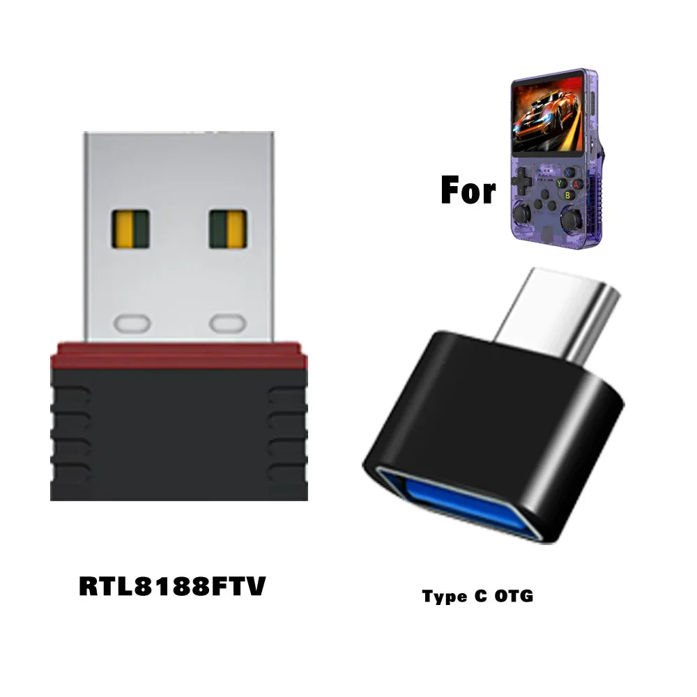 WiFi USB Dongles and TYPE C OTG Adaptor For R36 Consoles