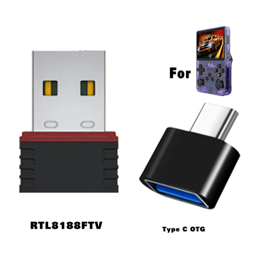 WiFi USB Dongles and TYPE C OTG Adaptor For R36 Consoles