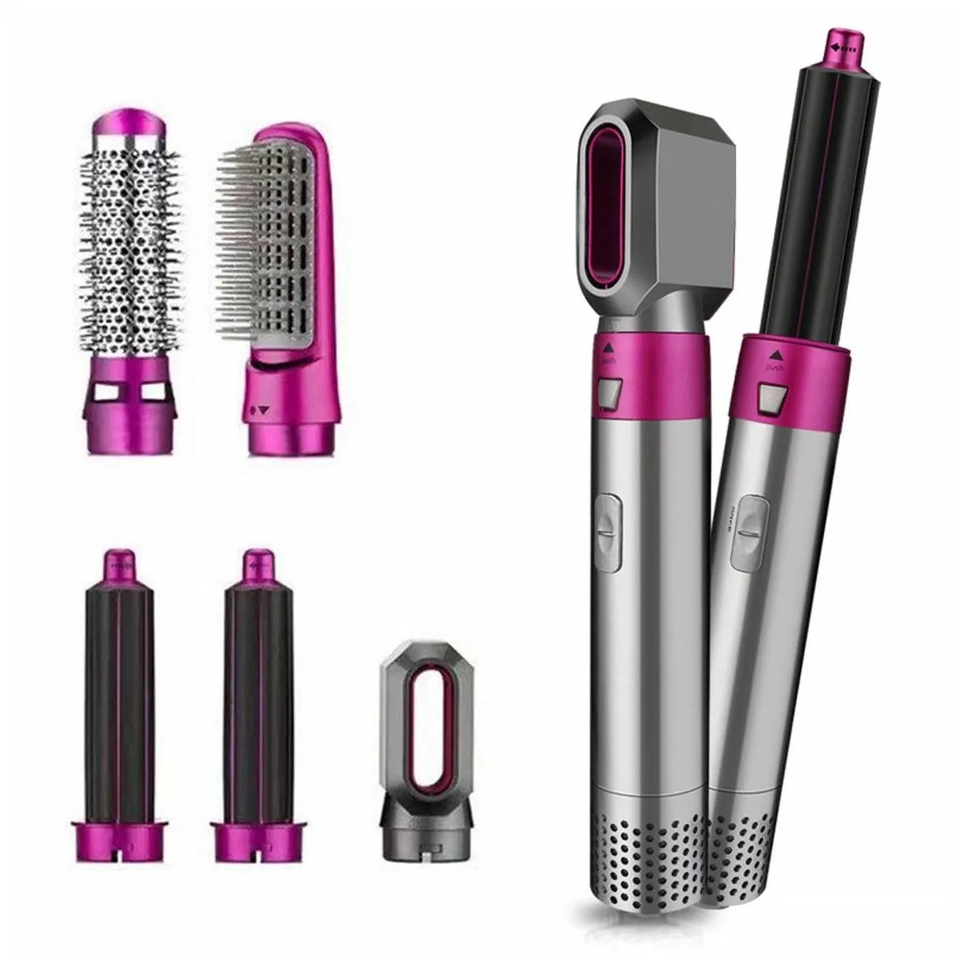 Vibely Hair - 5-in-1 Styling Brush (Dries, Straightens, Curls, Styles, and Waves)